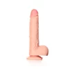 Dildo Straight com Testículos 7"/18 cm Pele Clara