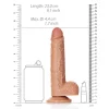 Dildo Straight com Testículos 8"/20,5 cm Mulato
