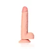 Dildo Straight com Testículos 8"/20,5 cm Pele Clara