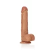 Dildo Straight com Testículos 9"/23 cm Mulato