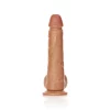 Dildo Straight com Testículos 9"/23 cm Mulato