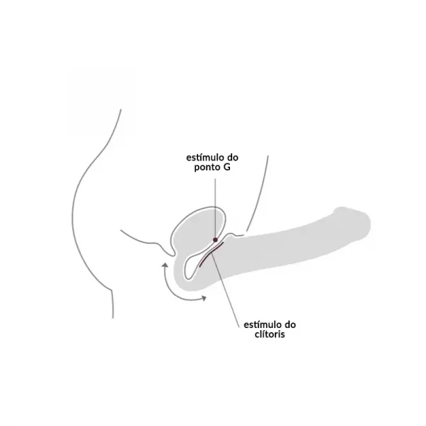 Dildo Strap On Me Natural - Tamanho L