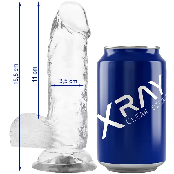 Dildo Transparente XRAY 15,5 cm