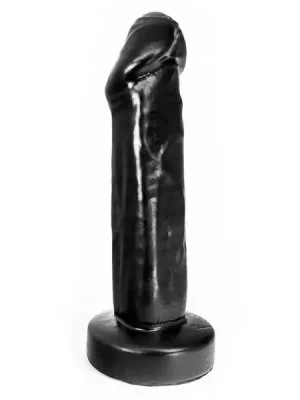 Dildo Uncut XXL Hung System Toys Preto 27x7cm