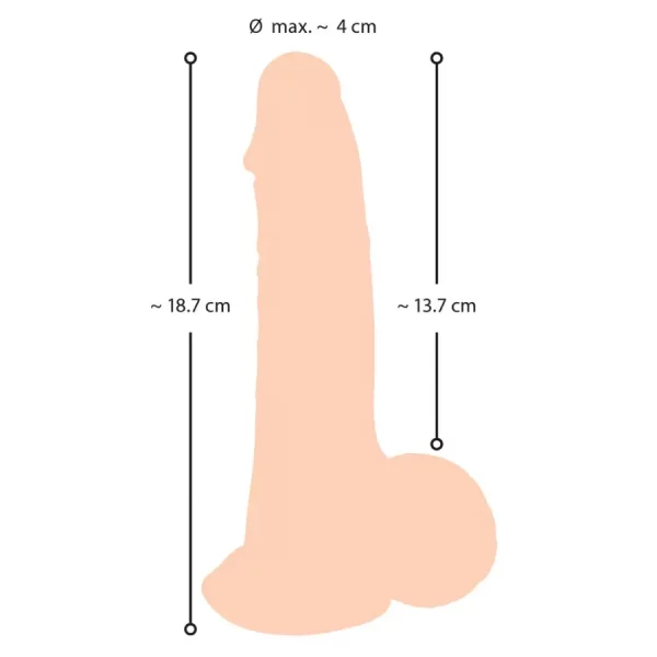 Dildo with Movable Skin 19 cm