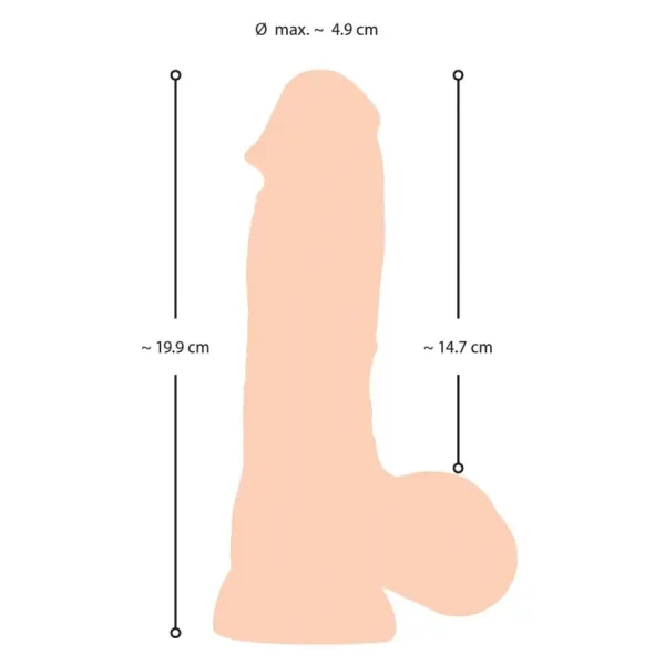 Dildo with Movable Skin 20 cm