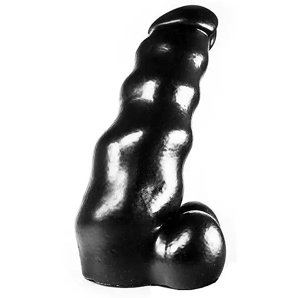 Dildo XXL Itemirus Dinoo Rough Rubber Preto
