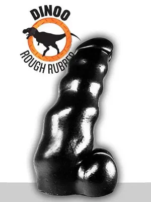 Dildo XXL Itemirus Dinoo Rough Rubber Preto