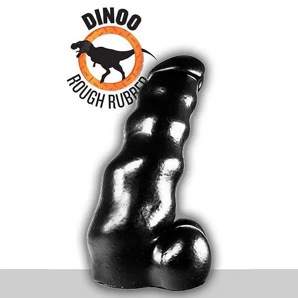 Dildo XXL Itemirus Dinoo Rough Rubber Preto