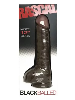Dildo XXL Rascal Black Balled 30 x 7,5 cm.