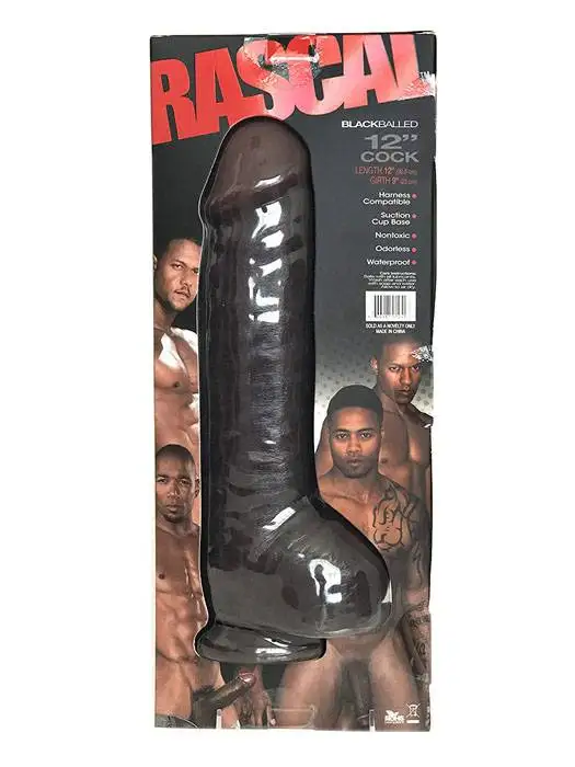 Dildo XXL Rascal Black Balled 30 x 7,5 cm.