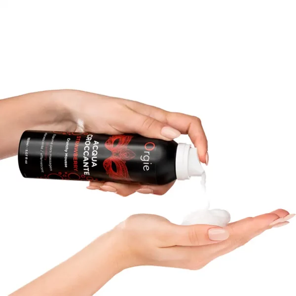 Espuma de Massagem Orgie Acqua Crocante Morango 150 ml