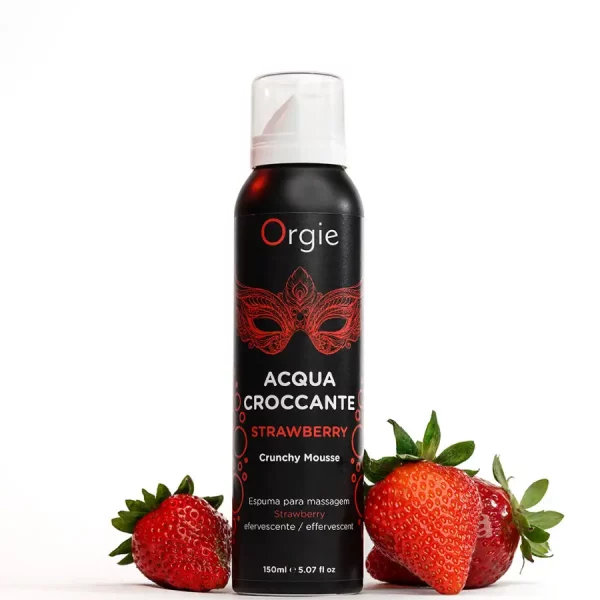 Espuma de Massagem Orgie Acqua Crocante Morango 150 ml