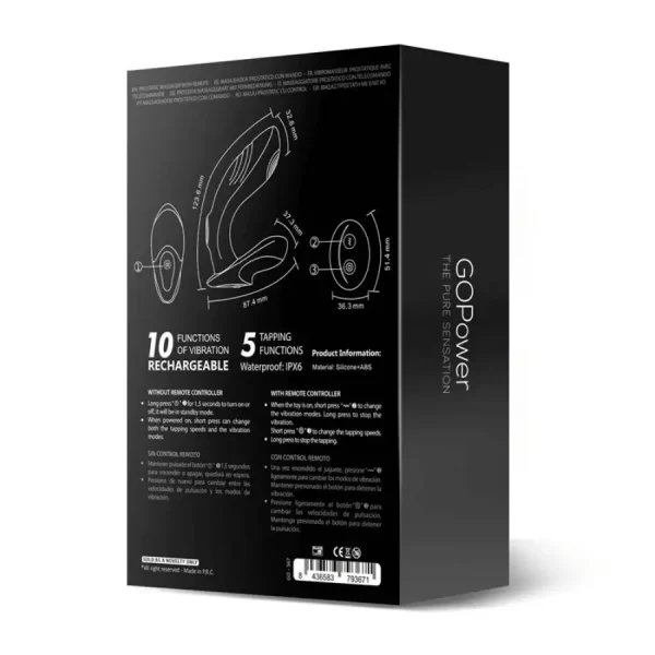 Estimulador Prostático Vibratório Go Power Ceres