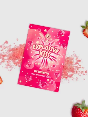 Explosive Kiss Granulado para Sexo Oral Morango