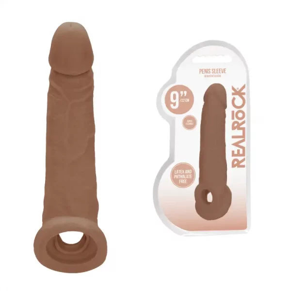 Extensão de Pénis 9'' RealRock Castanho