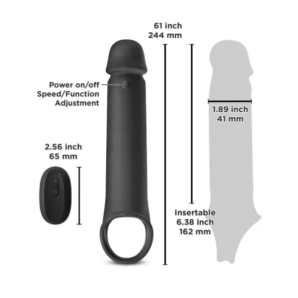 Extensão  de Pénis Vibratória Renegade Brute 8.2 cm