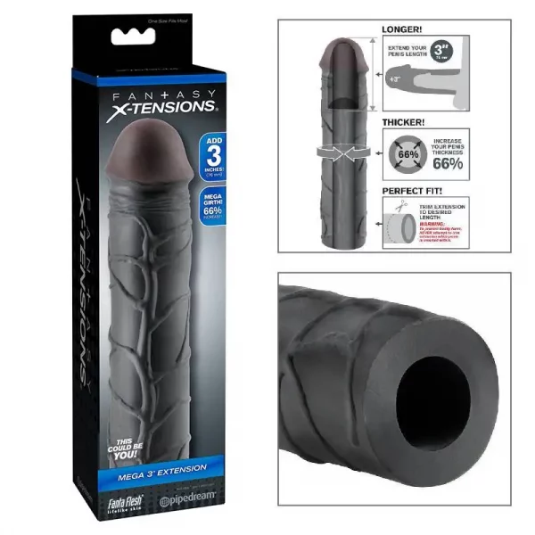 Extensão Mega 7,6 cm Fantasy X-Tensions Negro