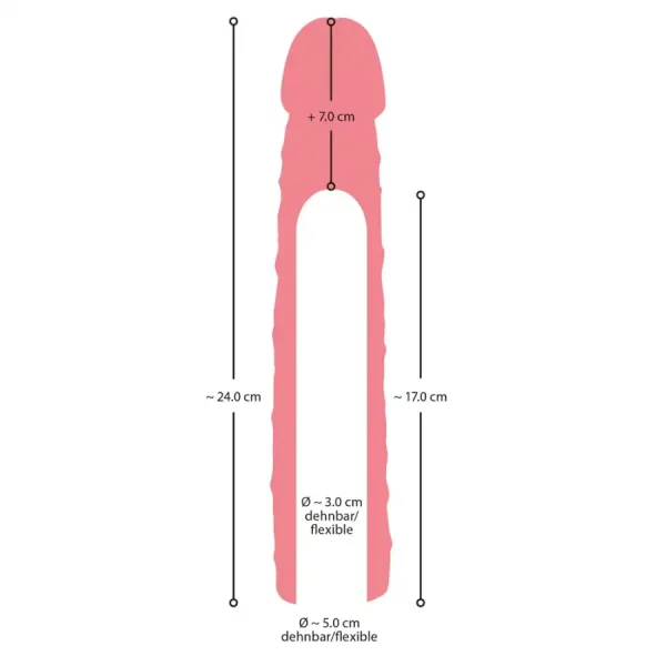 Extensão Peniana Nature Skin 25 cm.