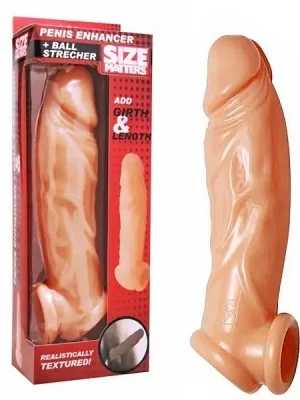 Extensão Size Matters Penis Enhancer & Ball Strecher Natural