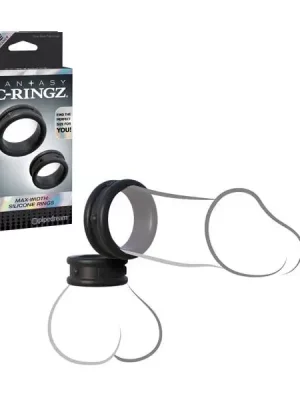 Fantasy C-Ringz Aneis Penianos Max-Width 2 un. Preto