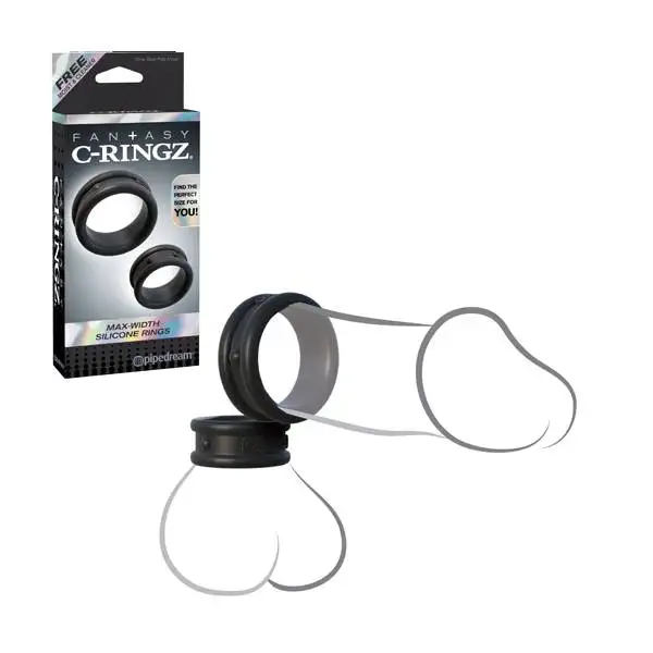 Fantasy C-Ringz Aneis Penianos Max-Width 2 un. Preto