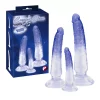 Kit de Dildos Para Treino Anal Crystal Clear