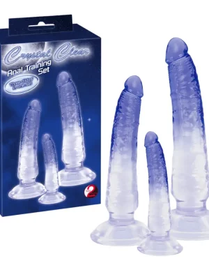 Kit de Dildos Para Treino Anal Crystal Clear