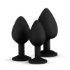 Kit de Plugs Anais Preto com Cristal Easytoys
