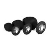 Kit de Plugs Anais Preto com Cristal Easytoys