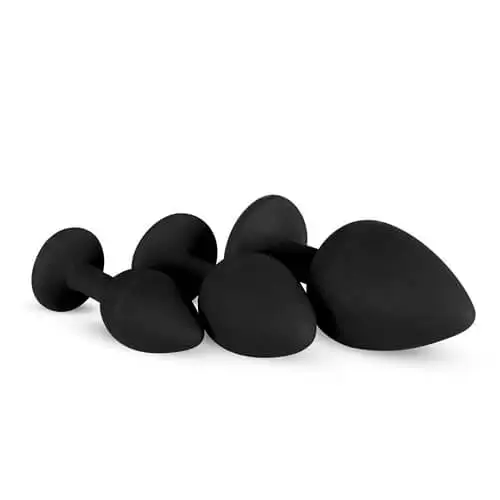 Kit de Plugs Anais Preto com Cristal Easytoys