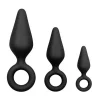 Kit de Plugs para Treino Anal Pointy Plug Set Preto