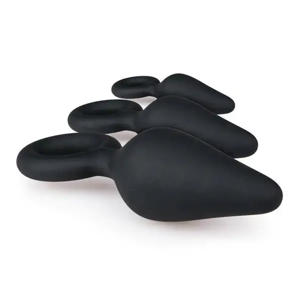 Kit de Plugs para Treino Anal Pointy Plug Set Preto