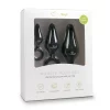 Kit de Plugs para Treino Anal Pointy Plug Set Preto