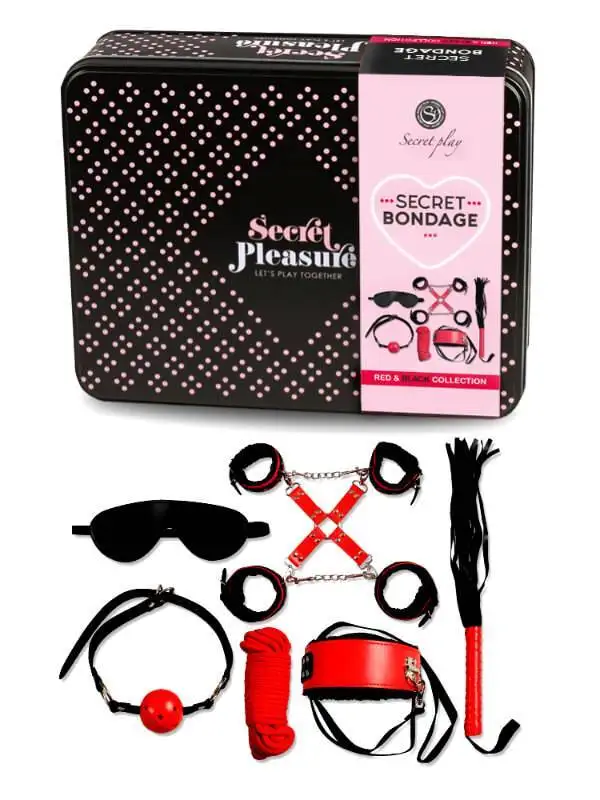 Kit Secret Bondage Preto/Vermelho