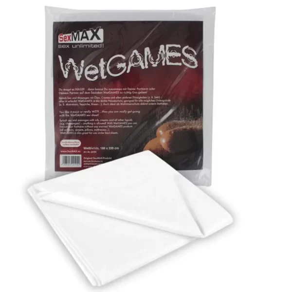 Lençol em Vinil Wet Games Branco