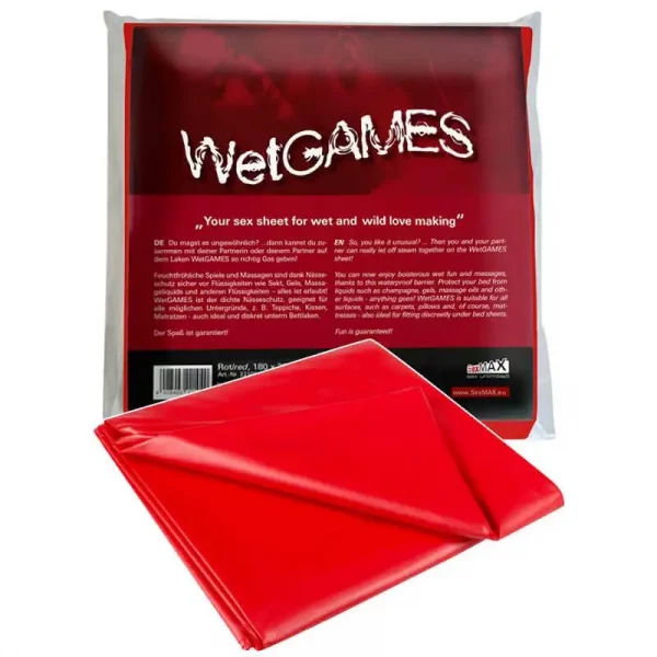 Lençol em Vinil Wet Games Vermelho