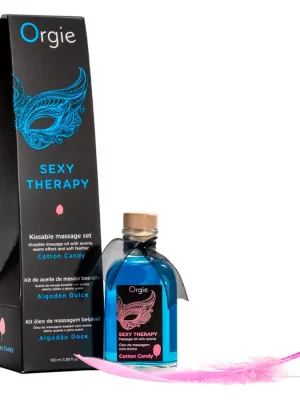 Óleo de Massagem Afrodisíaco com Efeito Calor Orgie Sexy Therapy - Algodão Doce 100 ml