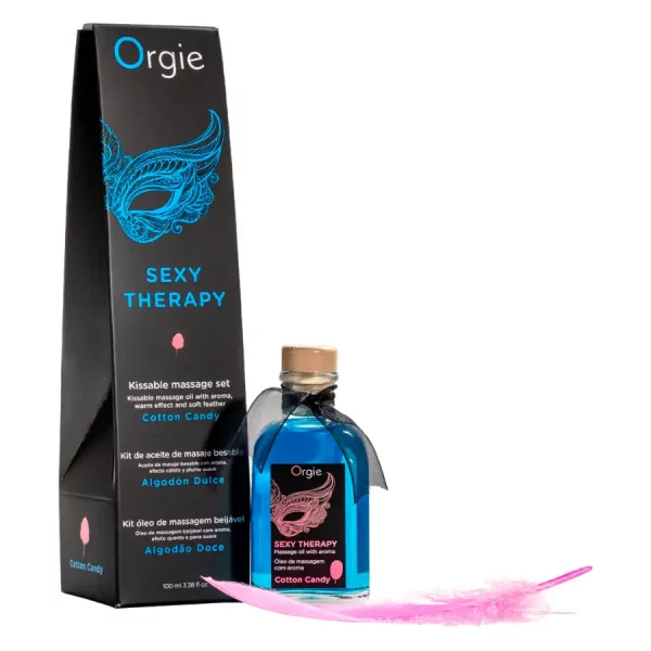 Óleo de Massagem Afrodisíaco com Efeito Calor Orgie Sexy Therapy - Algodão Doce 100 ml