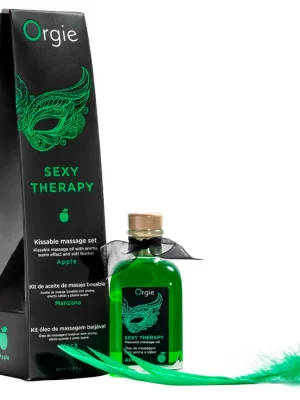 Óleo de Massagem Afrodisíaco com Efeito Calor Orgie Sexy Therapy - Maçã 100 ml