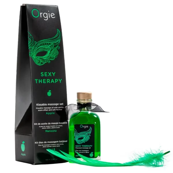 Óleo de Massagem Afrodisíaco com Efeito Calor Orgie Sexy Therapy - Maçã 100 ml