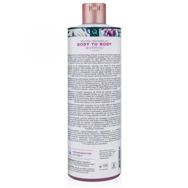Óleo de Massagem Efeito Calor Exotiq Body To Body Warming 500 ml.
