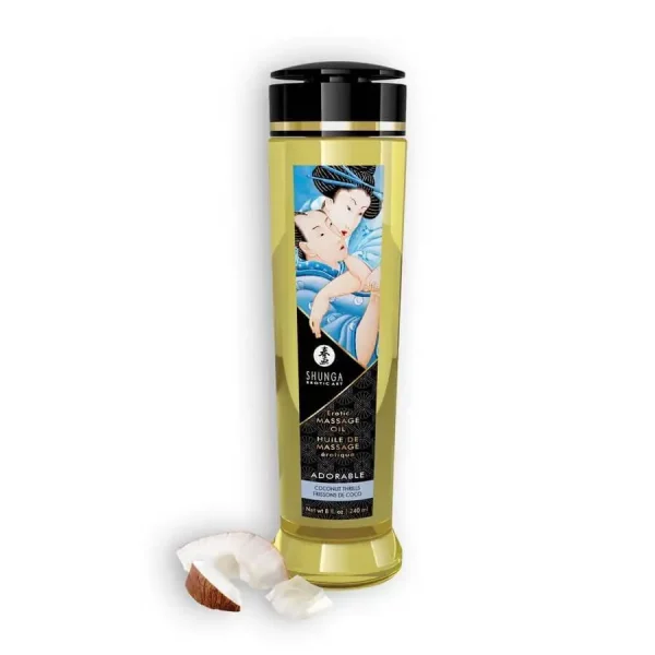 Óleo de Massagem Shunga Adorable Emoções de Coco 240ml.