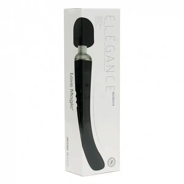 Love Magic Elegance Wand Vibrador de Massagem Recarregável Preto