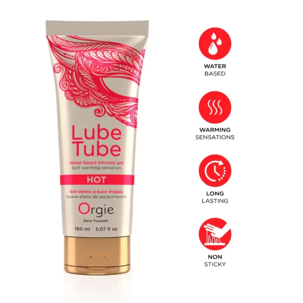 Lubrificante com Efeito Calor Orgie Lube Tube Hot 150 ml.