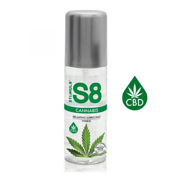 Lubrificante S8 Cannabis Híbrido Efeito Relaxante 125 ml.
