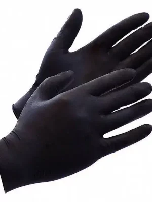 Luvas Pretas Descartáveis em Latex 10 Un.