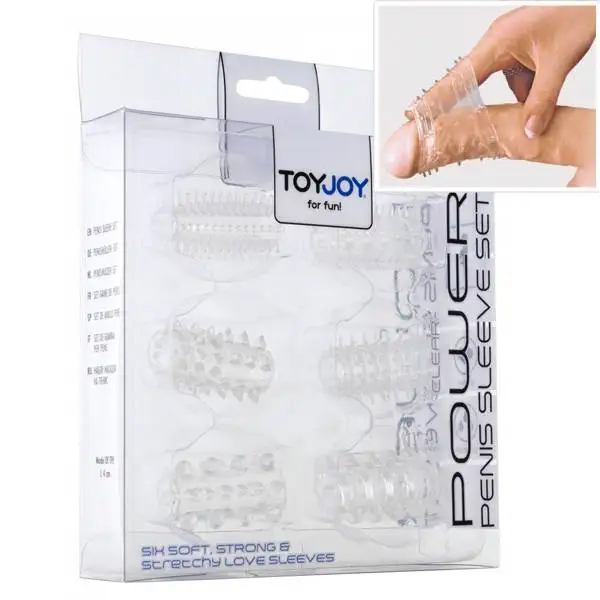 Mangas Estimuladoras ToyJoy Power Penis Sleeves Pack 6 Incolor