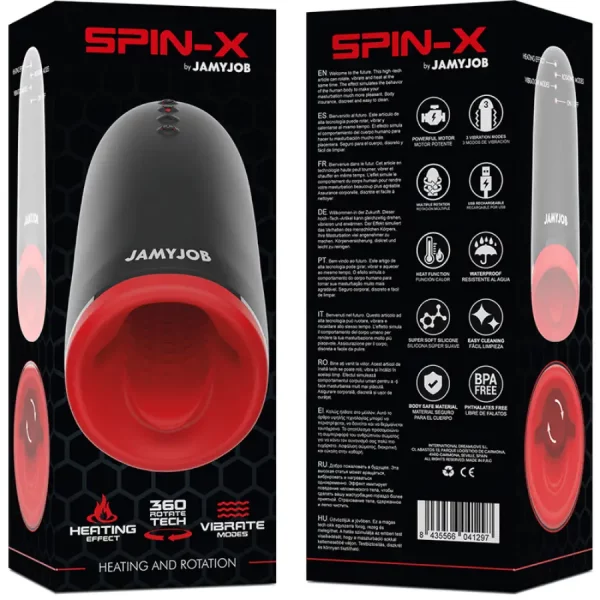 Masturbador com Efeito Calor e Rotação Spin-X