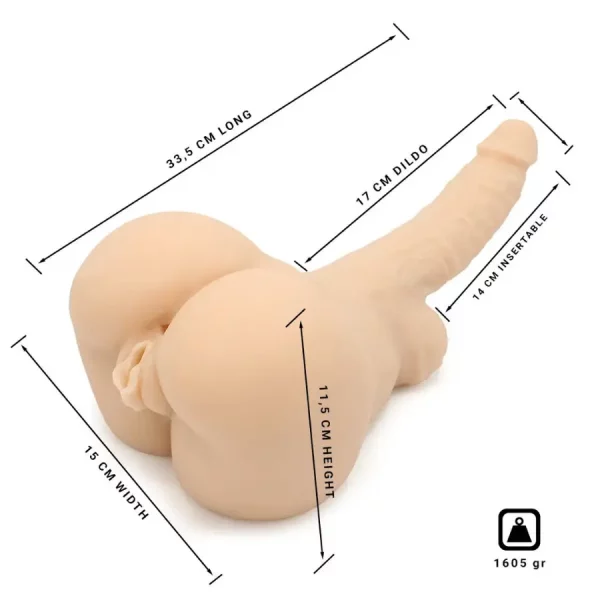 Masturbador Pussy & Ass com Dildo